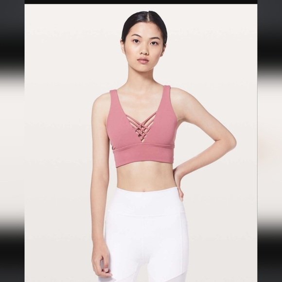 lululemon athletica Other - Lululemon Bind & Cross Bra Moss Rose